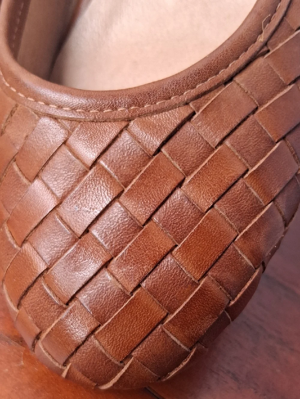 Brioso Mera  Woven  Leather Heels 8 brown